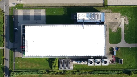 Data center in Groningen, The Netherlands. Cloud space, commercial data 스톡 동영상 314222391