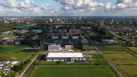 Data center in Groningen, The Netherlands. Cloud space, commercial data Vídeos de archivo 314908797