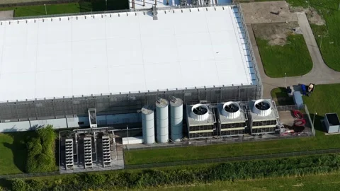 Data center in Groningen, The Netherlands. Cloud space, commercial data Stock Footage 315884208