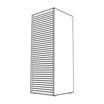 Data center. Hardware equipment telecommunication server. Stock Illustration