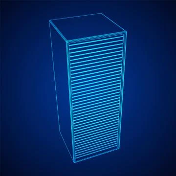 Data center. Hardware equipment telecommunication server. Illustrazione stock