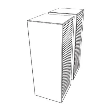 Data center. Hardware equipment telecommunication server. Illustrazione stock