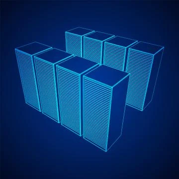 Data center. Hardware equipment telecommunication server. イラスト素材