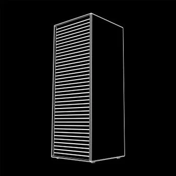Data center. Hardware equipment telecommunication server. 库存插图