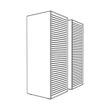 Data center. Hardware equipment telecommunication server. Illustrazione stock