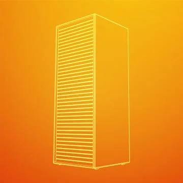 Data center. Hardware equipment telecommunication server. 스톡 일러스트