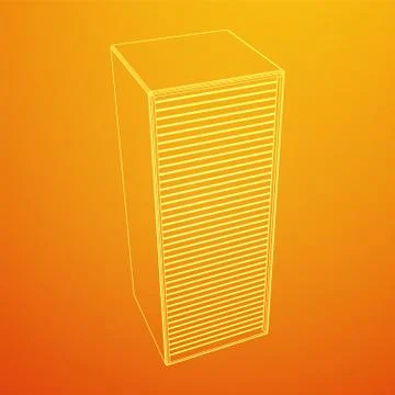 Data center. Hardware equipment telecommunication server. 库存插图