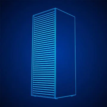 Data center. Hardware equipment telecommunication server. Illustrazione stock