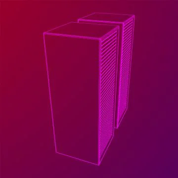 Data center. Hardware equipment telecommunication server. 스톡 일러스트