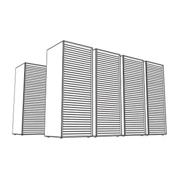 Data center. Hardware equipment telecommunication server. イラスト素材