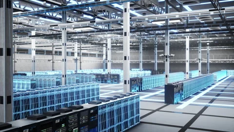 Data center, holographic overlay and network infrastructure for cloud computing Stock Footage 328132687