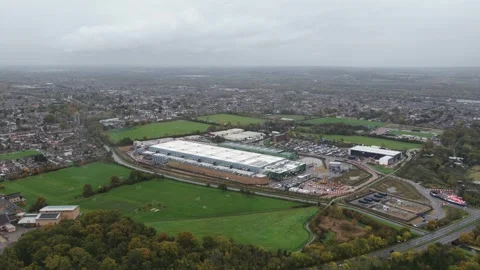 Data center, hyperscale computing cloud services and storage in Waltham Cross Stock Footage 321959148