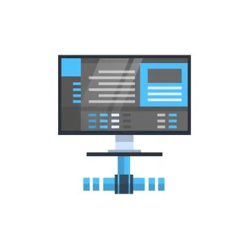 Data Center Icon Cloud Computer Connection Hosting Server Database Synchronize Illustrazione stock