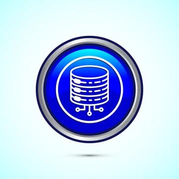 Data center icon design illustration. Computer server vector icon, Blue col.. Stock Illustration