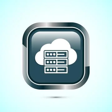 Data center icon design illustration. Computer server vector icon, Gray col.. Stockillustratie