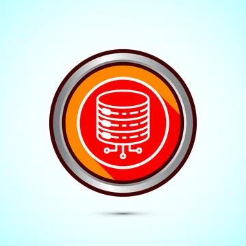 Data center icon design illustration. Computer server vector icon, Orange s.. 스톡 일러스트