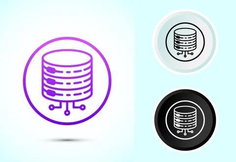 Data center icon design illustration. Computer server vector icon Stock Illustration