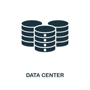 Data Center icon. Monochrome style design from big data icon collection. UI Stock-Illustration