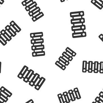 Data center icon seamless pattern background. Server vector illustration on w Stock Illustration