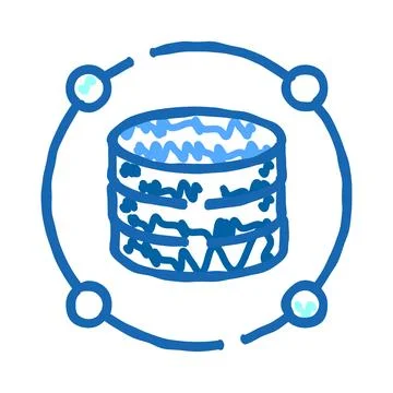Data center icon showing network structure イラスト素材