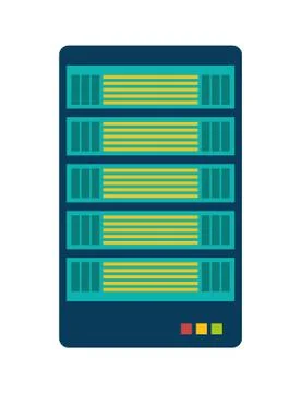 Data center icon. Web hosting design. Vector graphic Stock Illustration
