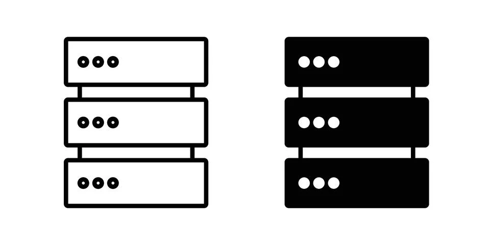 Data center icon for web projects Stock Illustration