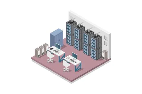 Data center illustrated on background 스톡 일러스트