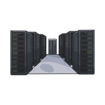 Data Center illustration Stock Illustration