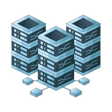 Data Center illustration 库存插图