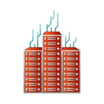 Data Center illustration Stock Illustration