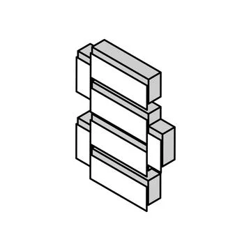 Data center isometric icon vector illustration Stock Illustration