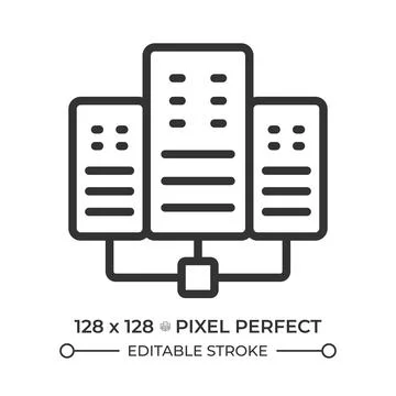 Data center line icon Stock Illustration