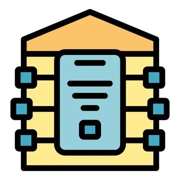 Data center managing and storing information using modern technology Stock Illustration