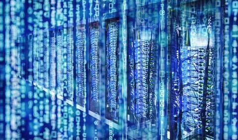 Data Center mit Matrix Server in einem Data Center mit Matrix Copyright: x... 库存照片