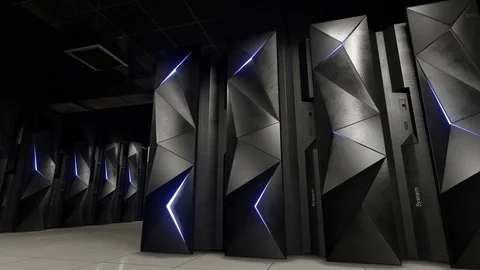 Data center modern server racks Stock Footage 89168260