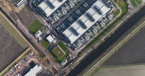 Data center, in the Netherlands, showcasing infrastructure for AI, Algorithms Stockbeeldmateriaal 301277096