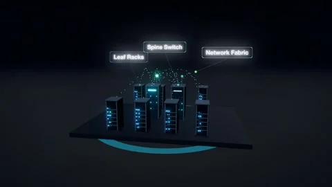 Data center network spine switch fabric Stock Footage 339589319