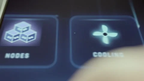 Data Center Nodes and Cooling Control Interface 스톡 동영상 341870970