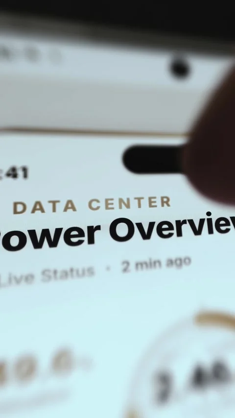 Data Center Power Capacity Status Dashboard Stock Footage 340560729