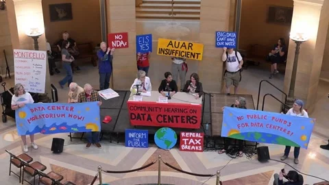 Data center rally in Minnesota. Stock-Footage 333352667