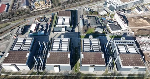 Data center in Raunheim, Germany, big data, cloud, IT, computing center Stock Footage 307544030