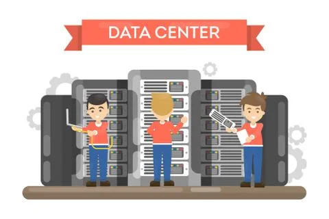 Data center room. Stockillustratie