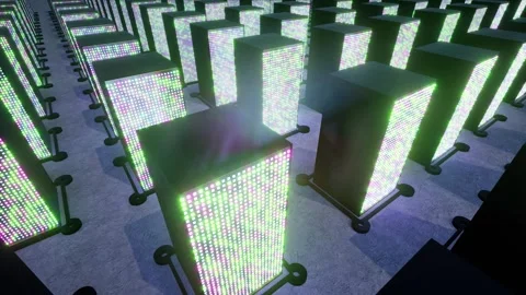 Data center security cloud computers digital database Stock Footage 293342251