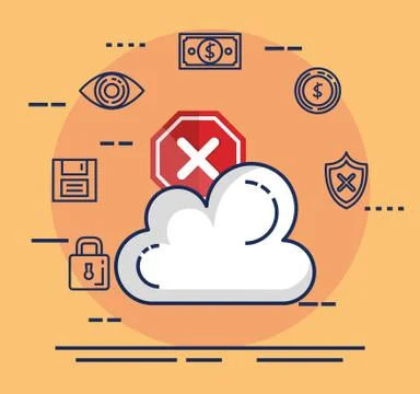 Data center security with cloud computing 스톡 일러스트