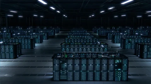 Data Center Server 3D Racks Big Data Room 스톡 동영상 162924868