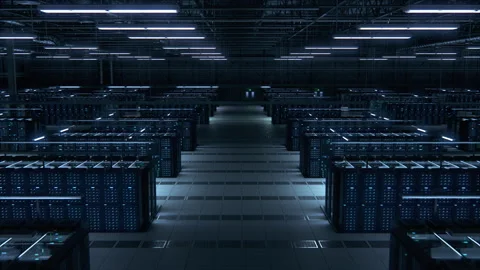 Data Center Server 3D Racks Big Data Room 스톡 동영상 162924957