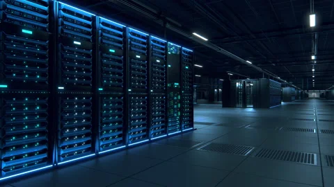 Data Center Server 3D Racks Big Data Room 스톡 동영상 162932398