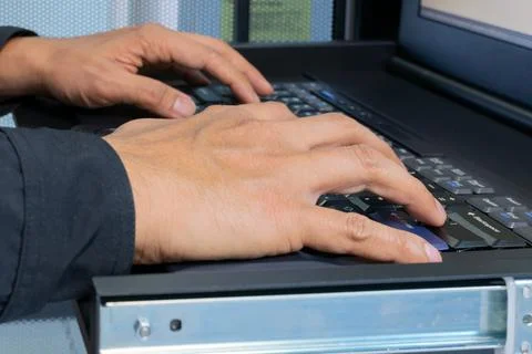 Data Center Server Administration Stockfoto's