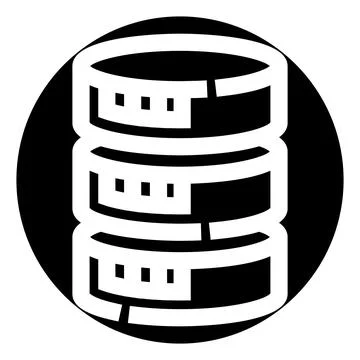 Data center server database storage technology icon イラスト素材
