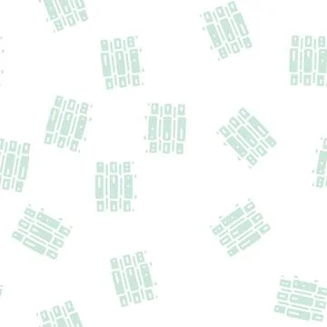 Data center server glyph vector seamless pattern Stock Illustration